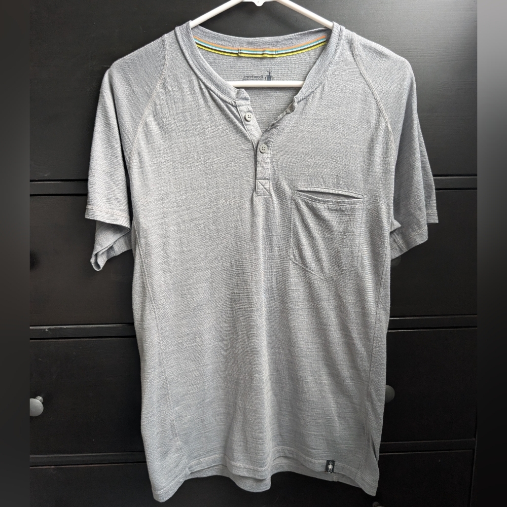 Smartwool Men's Gray Henley Shirt